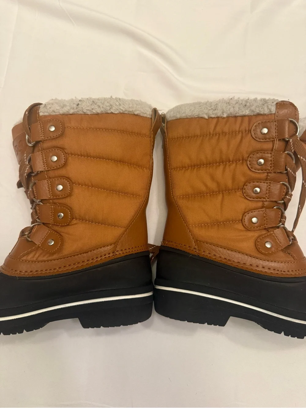 DSG 3M Thinsulate Brown and Black Kids Lace-Up Insulated Snow Boots